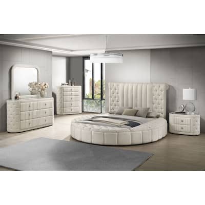Sonya Upholstered Bedroom Set Ivory