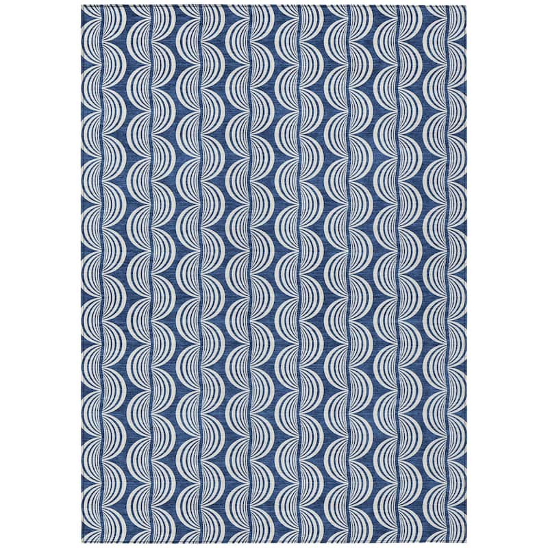 Machine Washable Indoor/ Outdoor Contemporary Chantille Rug