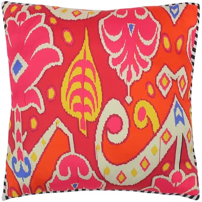 Devora Modern Ikat Silk Pillow