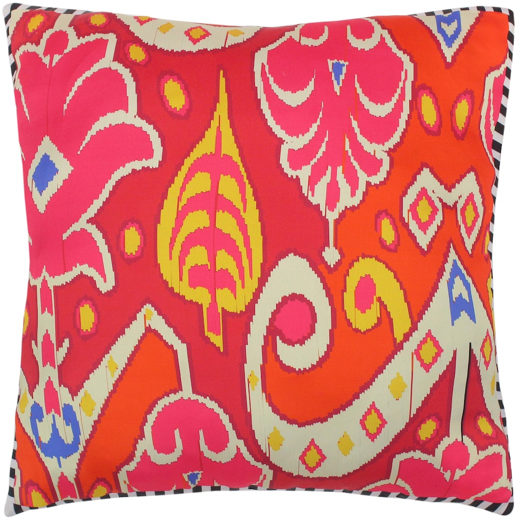 Devora Modern Ikat Silk Pillow