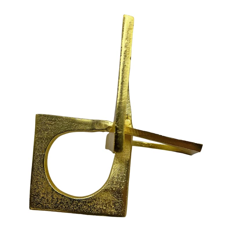 Decorative Handmade Aluminum 8.5 inch Square Sculpture - 6 x 7 x 8.5 in
