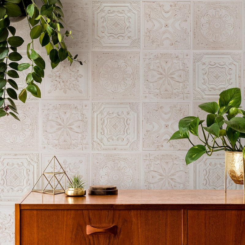 Merola Tile Fitz White 8" x 8" Ceramic Wall Tile - Sample swatch