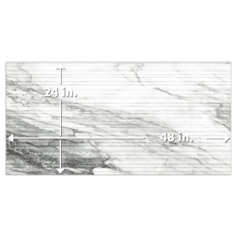 Merola Tile Touche Pleated Deco Zebre 23-1/2" x 47-1/8" Porcelain Floor and Wall Tile