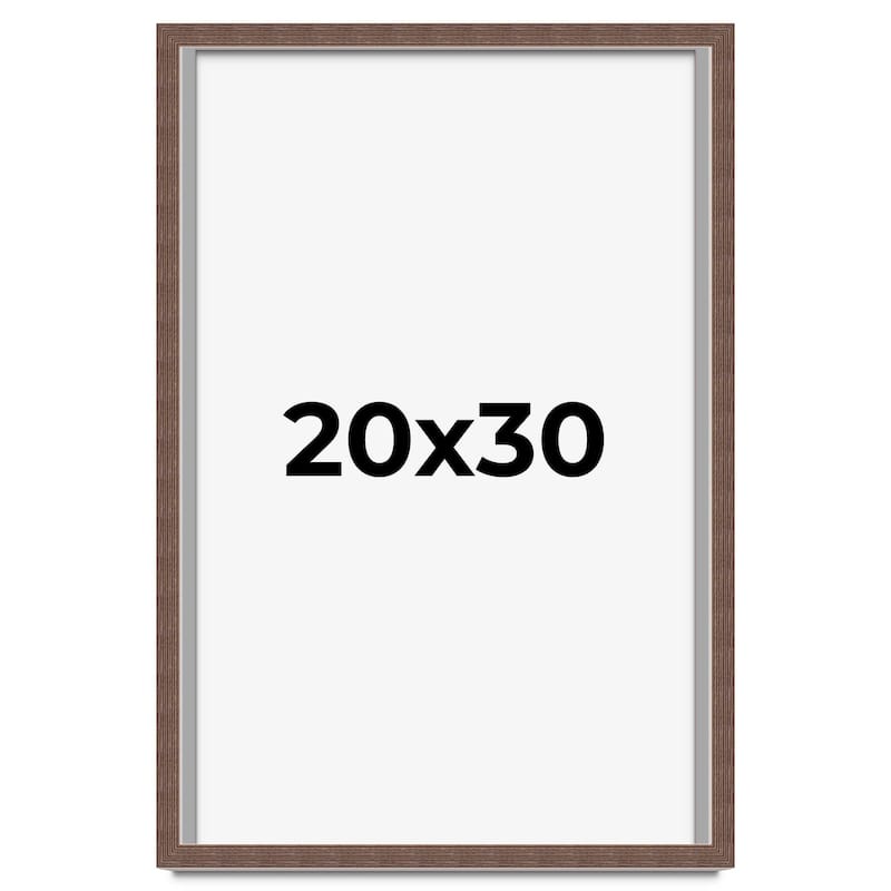 20x30 Shadow Box Frame Brown | 1.125 inches Deep Real Wood Rustic