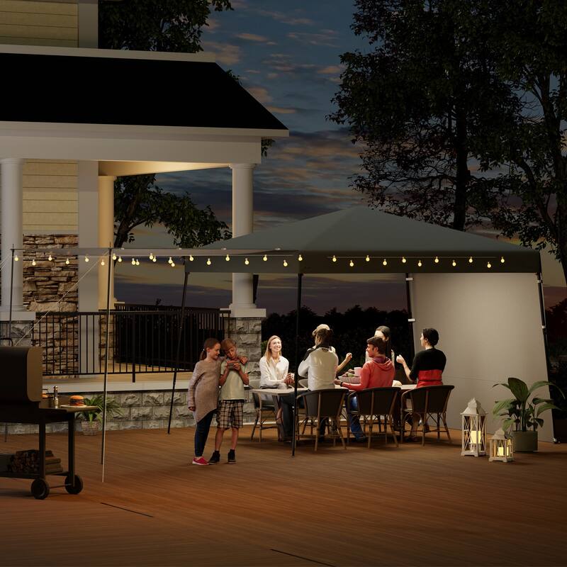 10x10 FT Pop-Up Canopy with 2 Sidewalls - Heavy-Duty Waterproof, UV-Resistant Tent for Outdoor Events, Markets & Gatherings