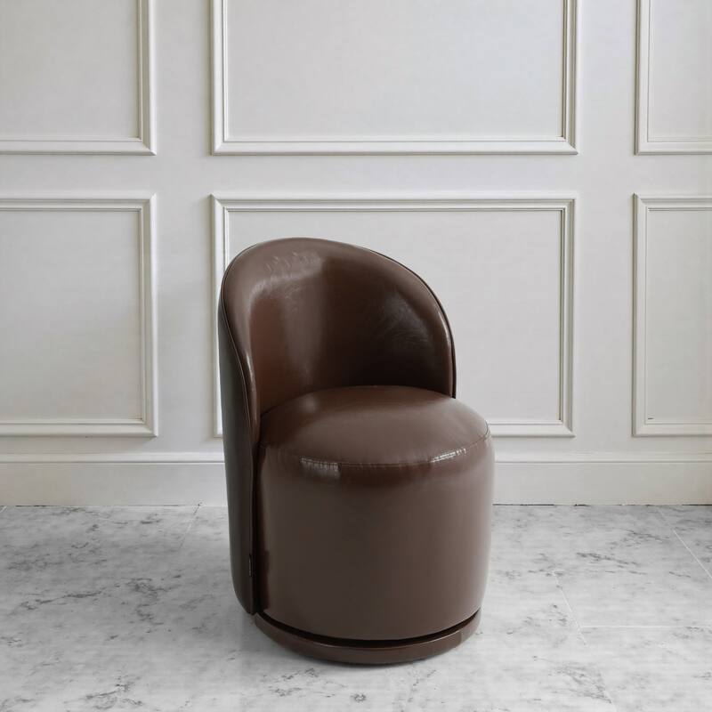 Modern Armless 360-Degree Swivel Dining Chair Barrel Chair