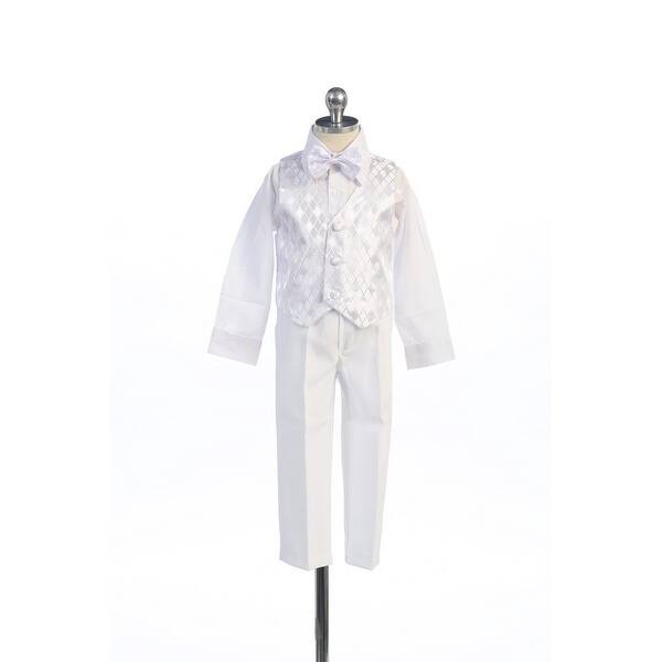 Shop Angels Garment White 5 Piece Satin Vest Tuxedo Baptism Set
