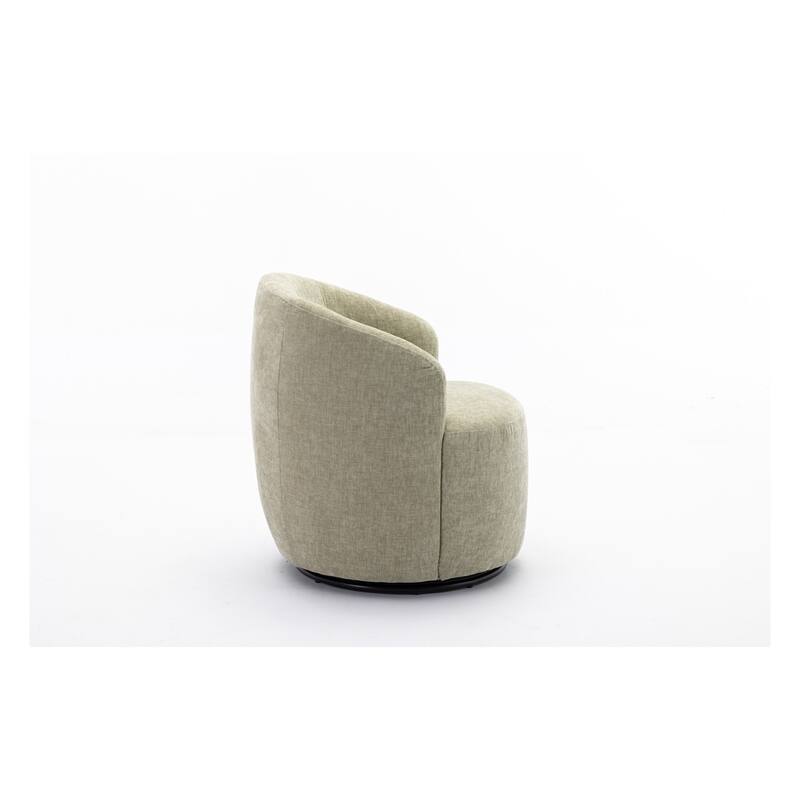 Chenille Fabric Swivel Accent Armchair Barrel Chair