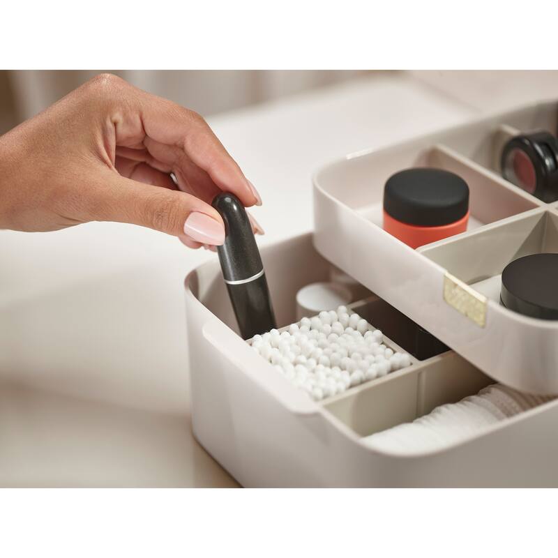 Joseph Joseph Viva Cosmetic Makeup Organizer with Drawer - Shell
