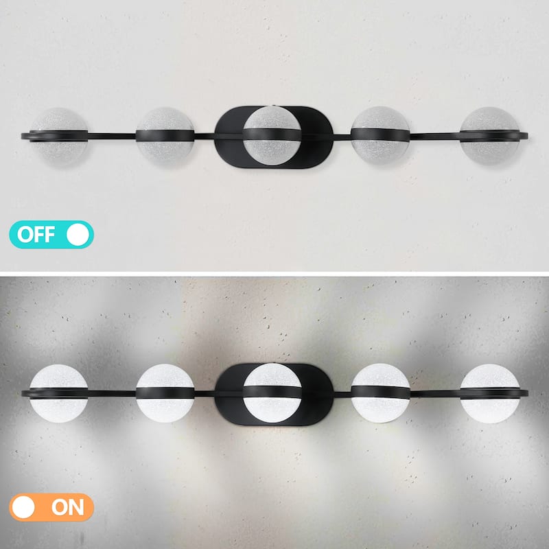 Bathroom Modern Vanity Lights With 5 LED Bulbs