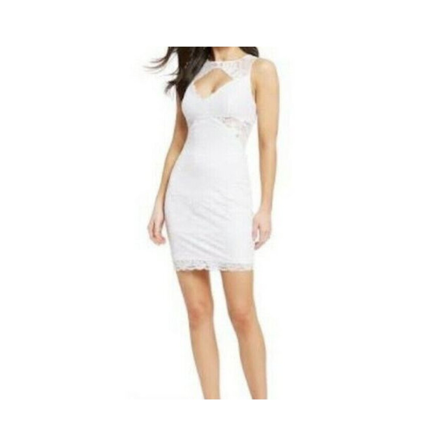 Shop Guess Womens White Dress Size L Overstock 31687332