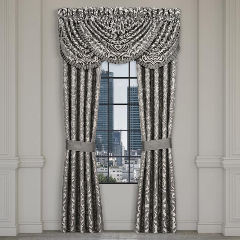 J. Queen New York Bolero Silver Window Panel Pair - 95 Inches