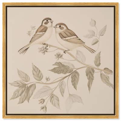 Pair of Finches III Canvas by Art Remedy