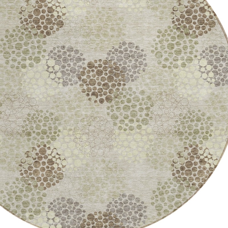 HomeRoots Polka Dot Transitional Rectangle Outdoor Rug