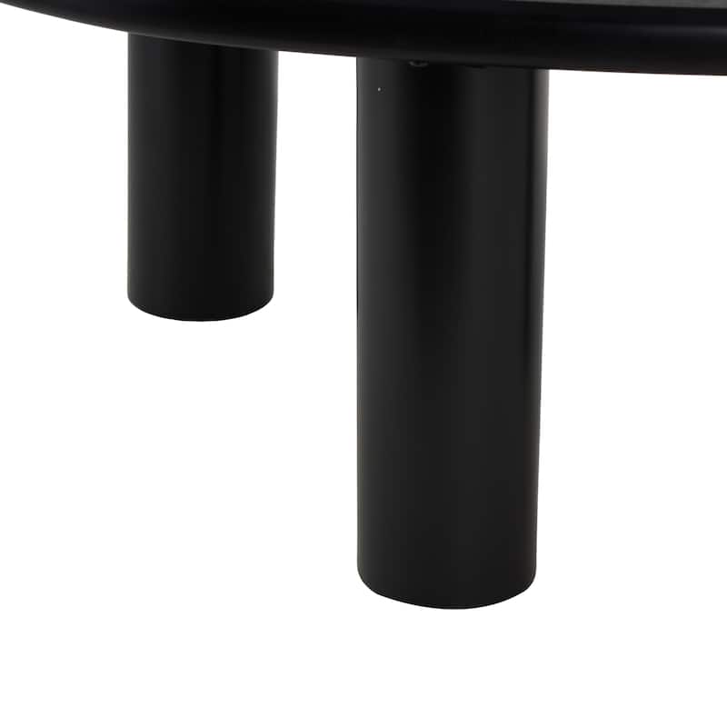 Wood Heart Inspired Coffee Table with 3 Legs - Black - Roche River Decor