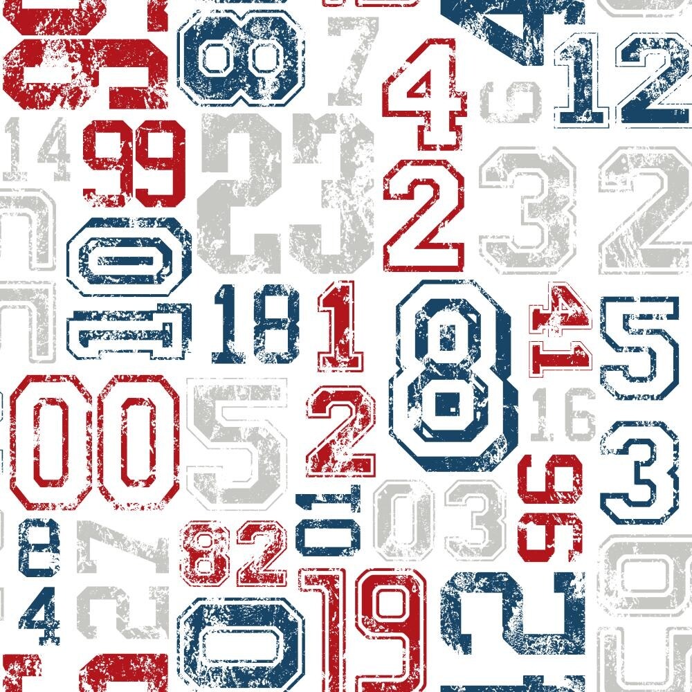 Shop York Wallcoverings Ks2363 Cool Kids Varsity Number Wallpaper