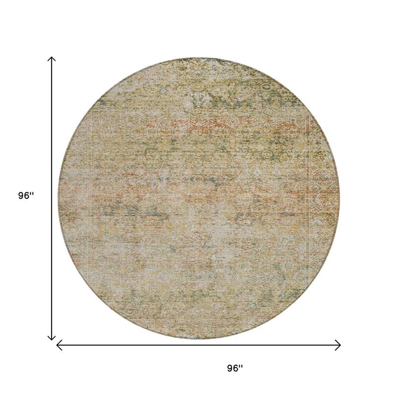 HomeRoots Abstract Traditional Rectangle Outdoor Rug