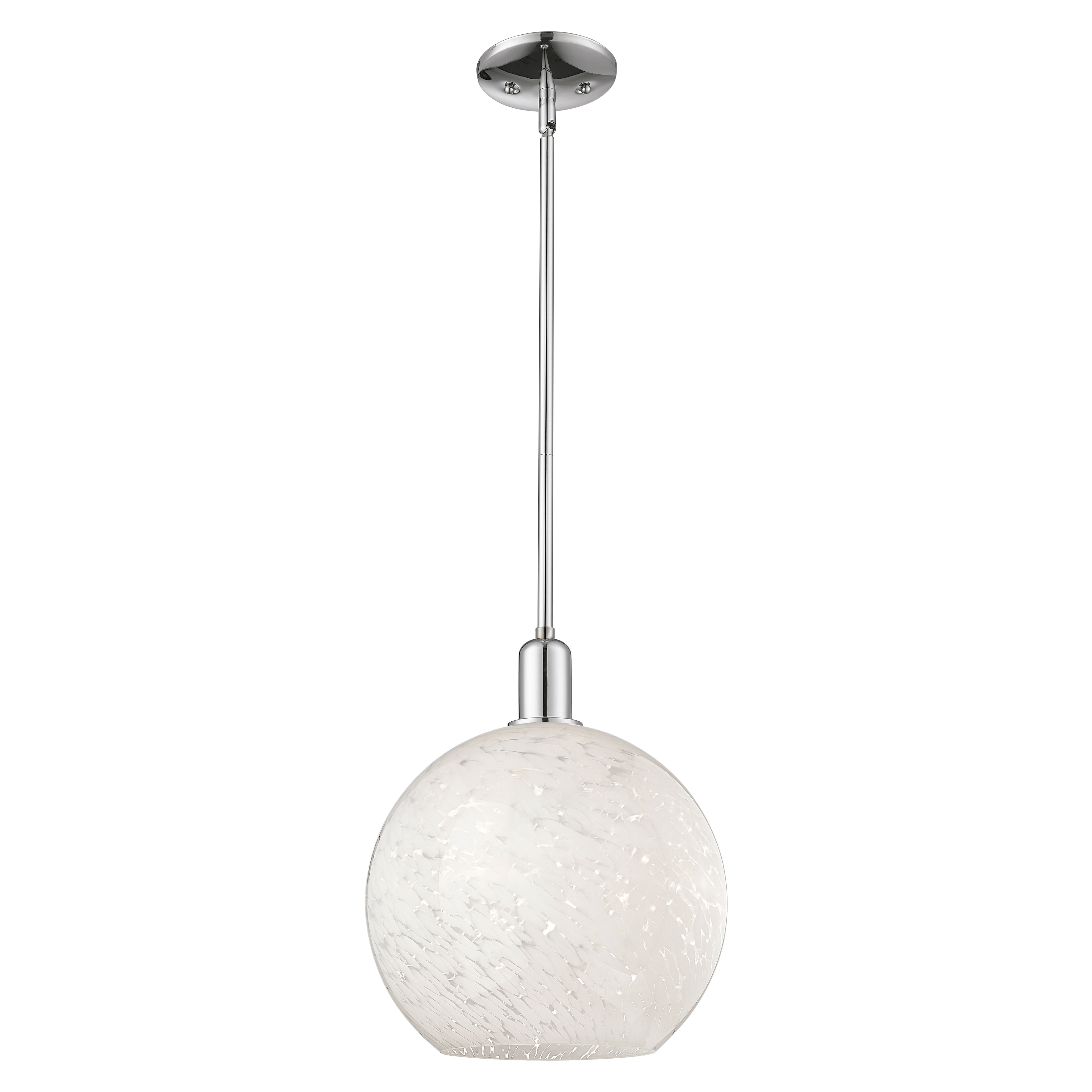 Innovations Lighting Endless Possibilities Arcadia - White Mouchette - 1 Light 12" Stem Hung Mini Pendant