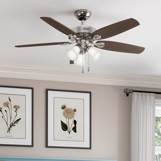 Hunter 52" Builder Plus Ceiling Fan with 3-Light LED Light Kit and Pull Chain - Traditional - Casual - Farmhouse - Top Rated!