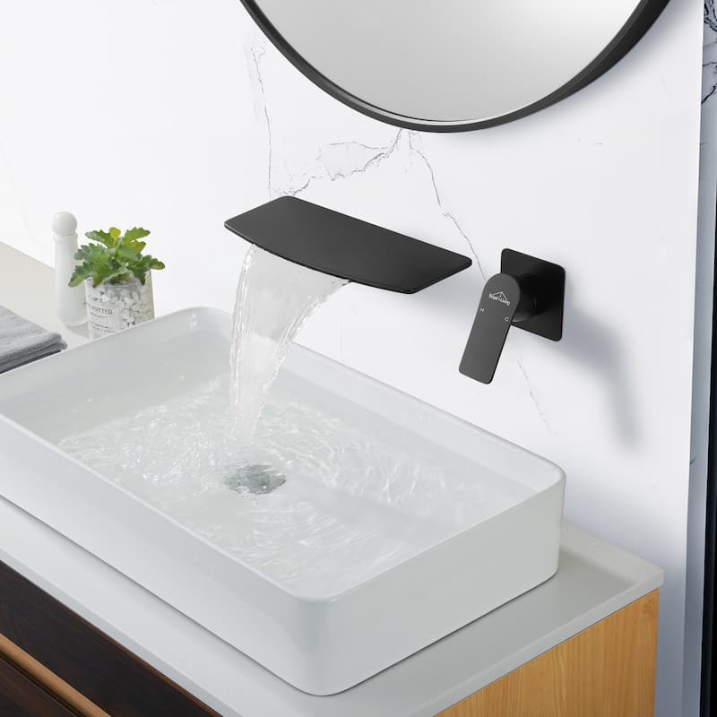 CASAINC Single Handle Wall Mounted Waterfall Tub/Kitchen Faucet