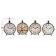 preview thumbnail 12 of 11, Black Iron Vintage Clock No Theme (Set of 4) - 9 x 2 x 12