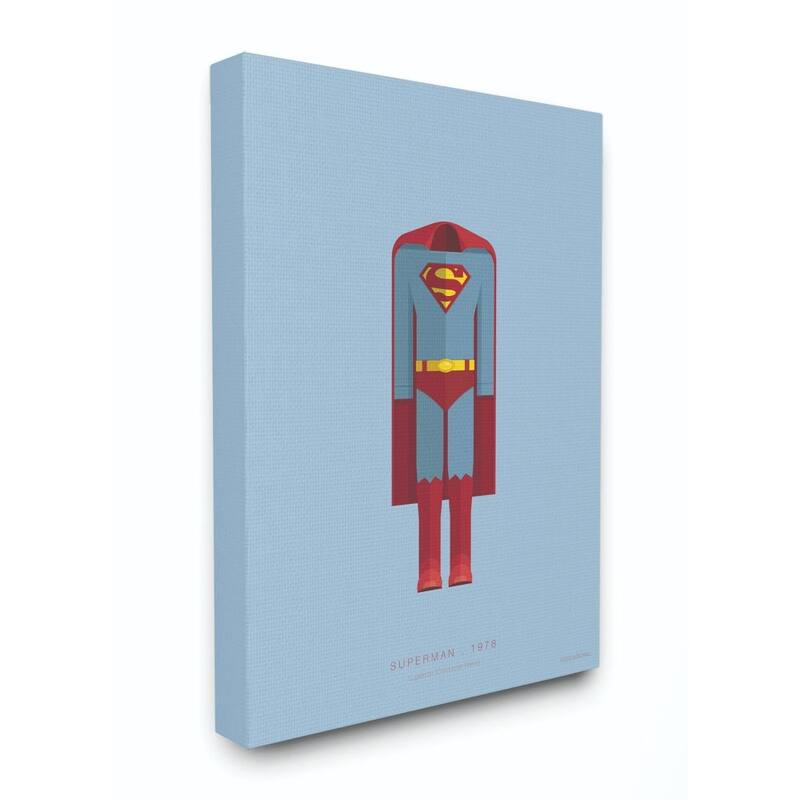 Stupell Superman Famous People Characters Fashion Design Canvas Wall Art, Proudly Made in USA - 16 x 20