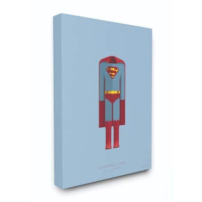 Stupell Superman Famous People Characters Fashion Design Canvas Wall Art, Proudly Made in USA