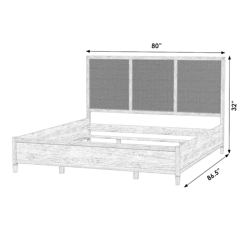 Flagstaff Cane Panel Bed