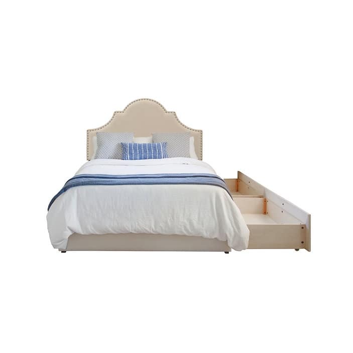 Portsmith "Mammoth" Upholstered Platform 2 Drawer Storage Bed