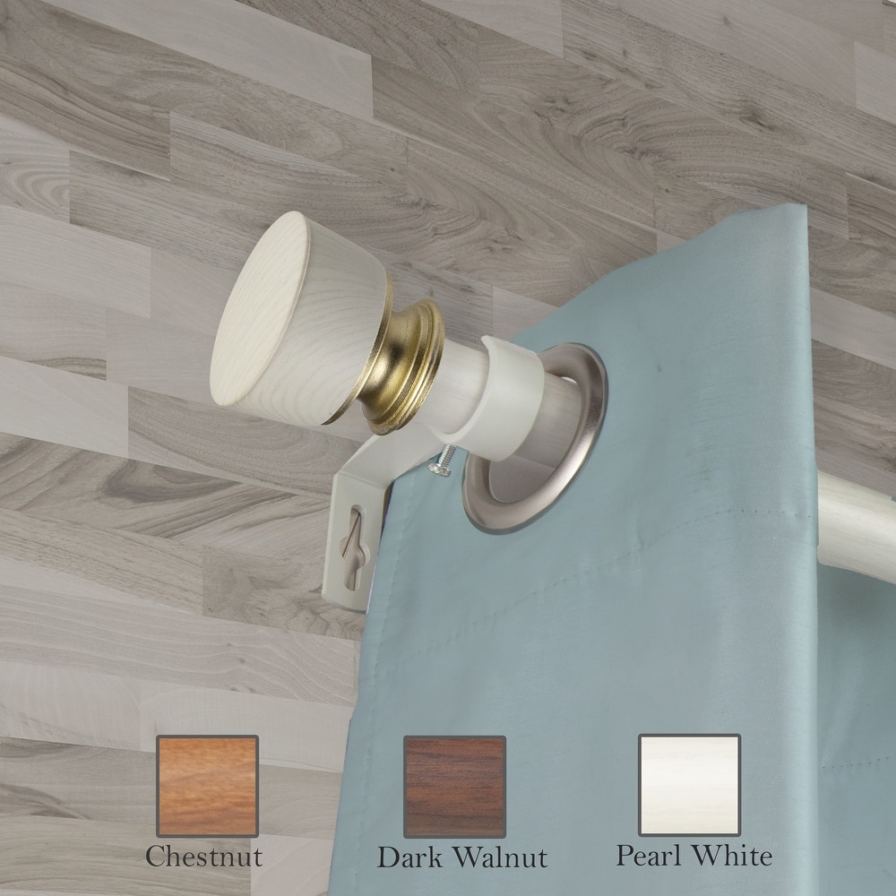 InStyleDesign Agata 1 inch Faux Wood Curtain Rod