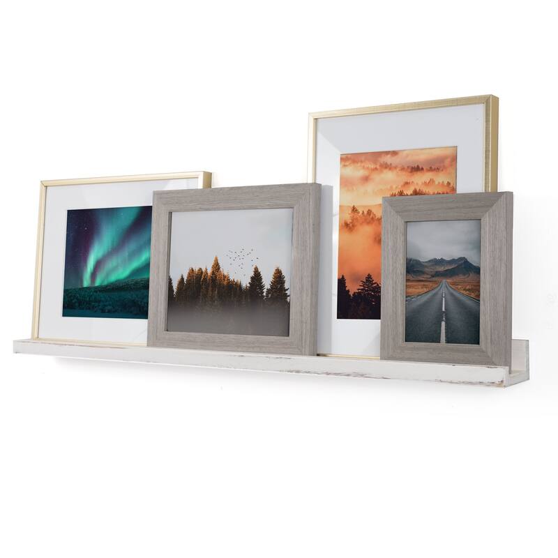 Rustic State 36 Inch Narrow Wall Mounted Shelves