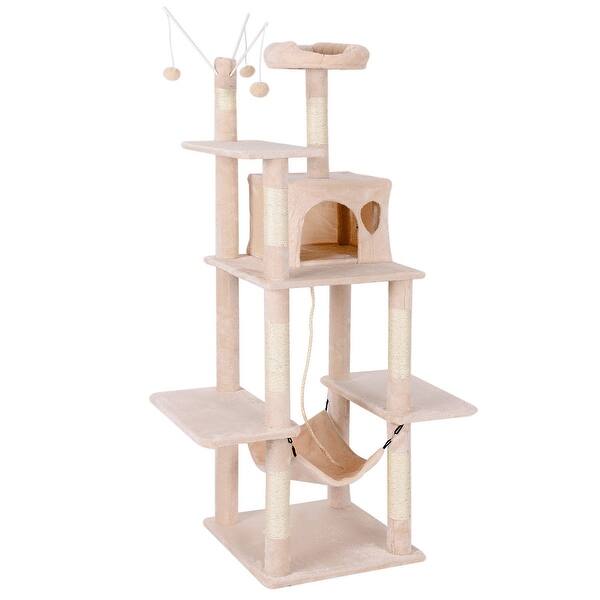 Shop Gymax Large Cat Tree Multilevel Activity Tower Condo W