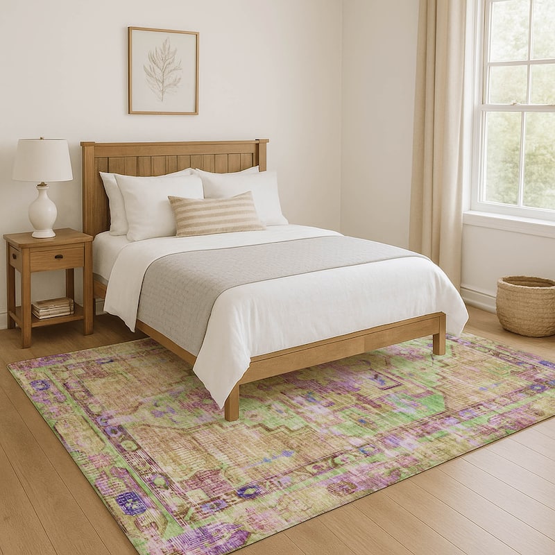 Premium Washable Super Soft Vintage Traditional Mayfield Rug