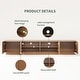 preview thumbnail 5 of 17, 86.6" Modern Walnut TV Stand with Grille Doors & Storage for 90" TVs - 86.6"Wx15.9"Dx17.5"H