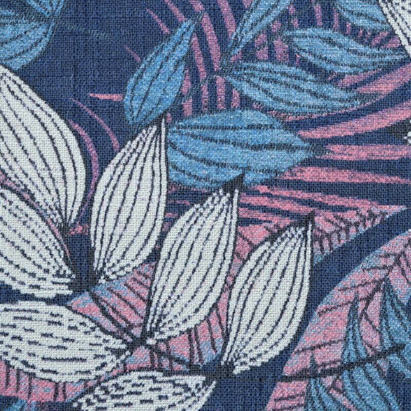 Roomfitters Upholstered Storage Ottoman Bench with Hinged Lid, Floral Fabric Accent Seat for Living Room or Bedroom