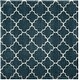 preview thumbnail 51 of 120, SAFAVIEH Hudson Shag Vitchka Glam Trellis 2-inch Area Rug 3' x 3' Square - Slate Blue/Ivory