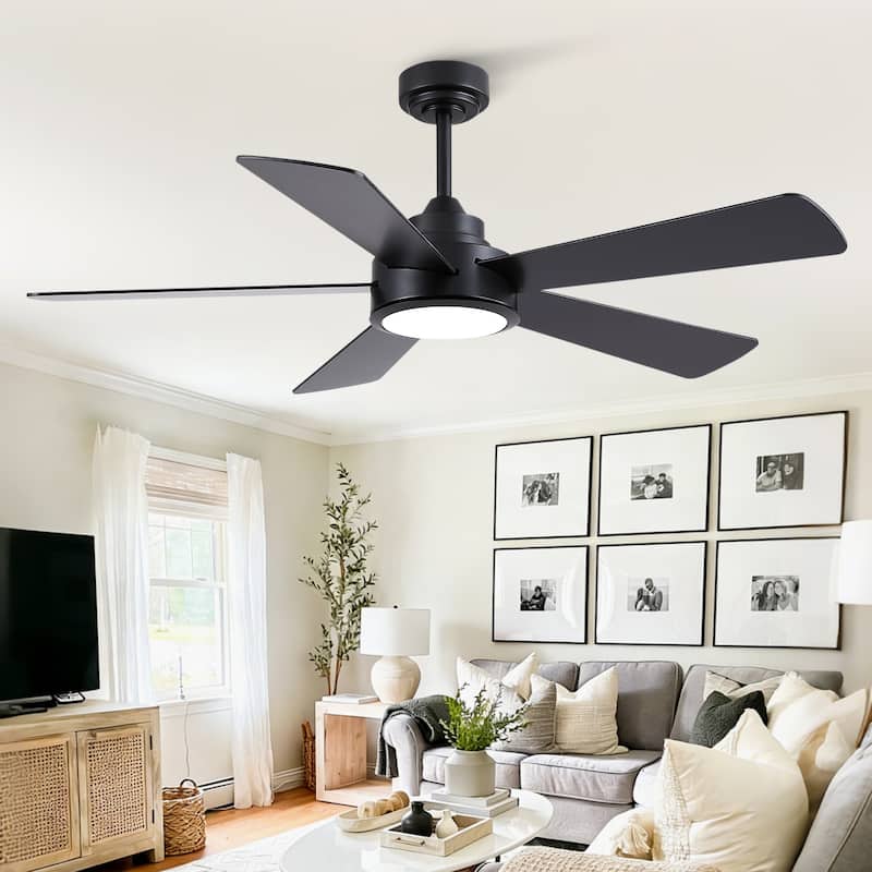 Kviflon 46" and 52" Indoor Ceiling Fan with Light Quiet Modern Ceiling Fan Remote and APP Conrol