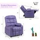 preview thumbnail 63 of 64, Costway Kids Youth Recliner Chair PU Leather w/Cup Holders & Side