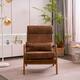 High Back Solid Wood Armrest Backrest Leisure Chair Accent Chair