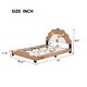 preview thumbnail 14 of 16, Lion-Shaped Upholstered Platform Bed Frame Leather Low Profile Bed with Headboard and Footboard, Beautiful Gift for Kids