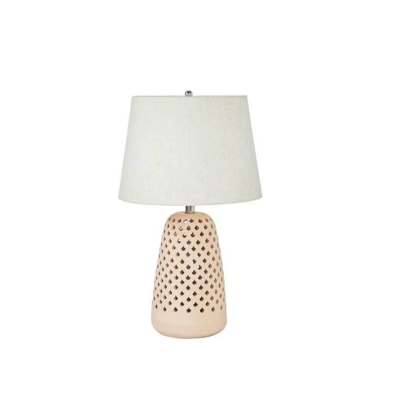 Skye 24" Table Lamp with Linen Shade, Beige