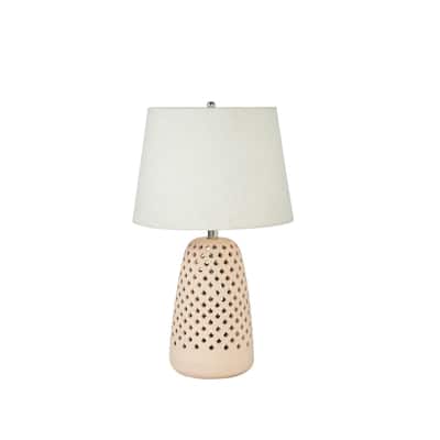 Skye 24" Table Lamp with Linen Shade, Beige