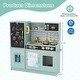 preview thumbnail 6 of 17, Toddler Pretend Play Kitchen Set with 1 Open Shelf and Ice Maker - 32" x 9.5" x 31.5"