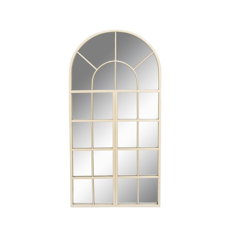 Metal Window Pane Inspired Grid Room Wall Mirror - Copper, Brown, Black - Roche River Decor