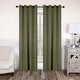 preview thumbnail 90 of 129, Superior Solid Machine Washable Room Darkening Grommet Curtains, Set of 2 52" x 120" - Olive Green