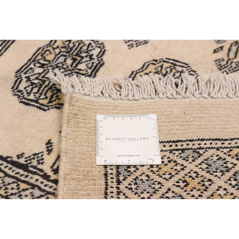 Finest Peshawar Bokhara Beige Rug 9'0" x 12'2" - 9'0 x 12'2