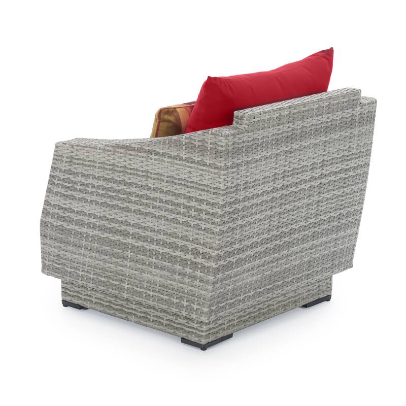 Cannes 3 Piece Aluminum Outdoor Patio Club Chairs & Side Table