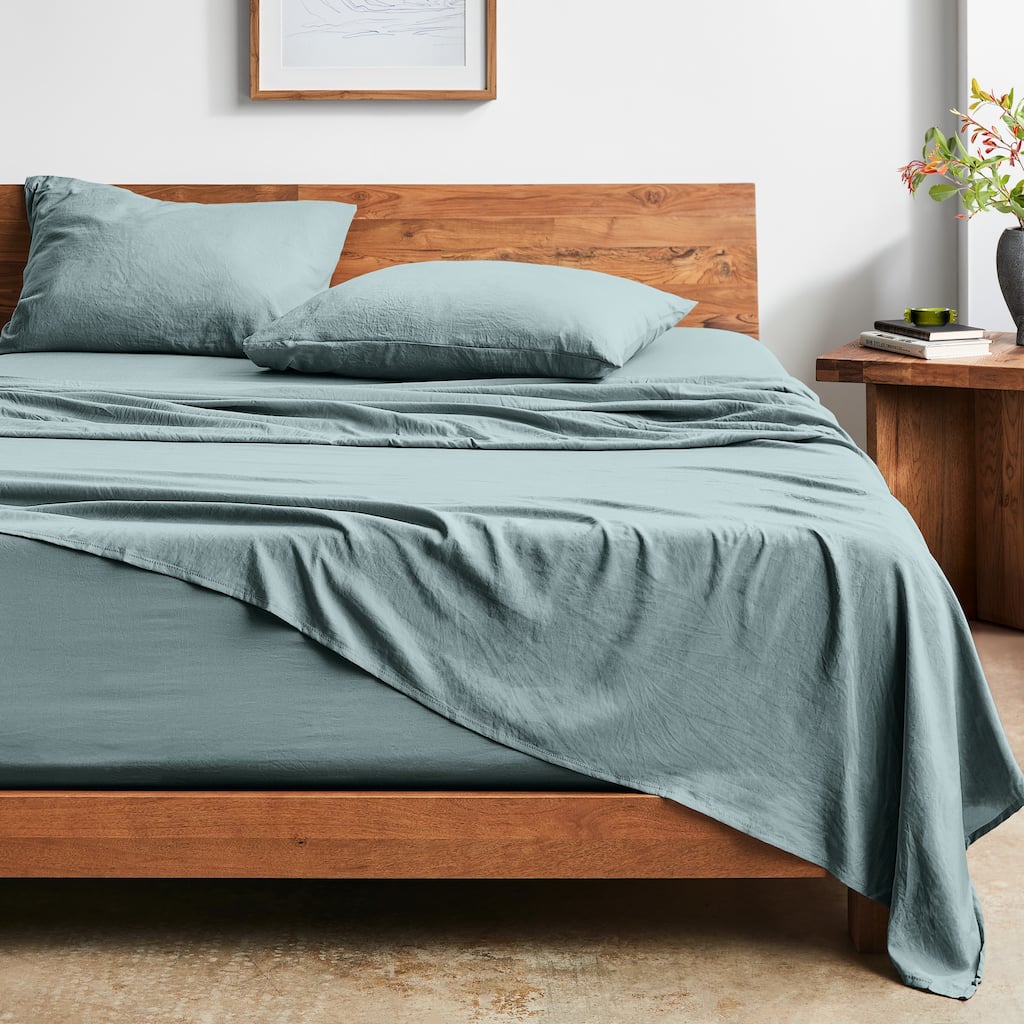 Bare Home Washed Microfiber Deep Pocket Sheet Set
