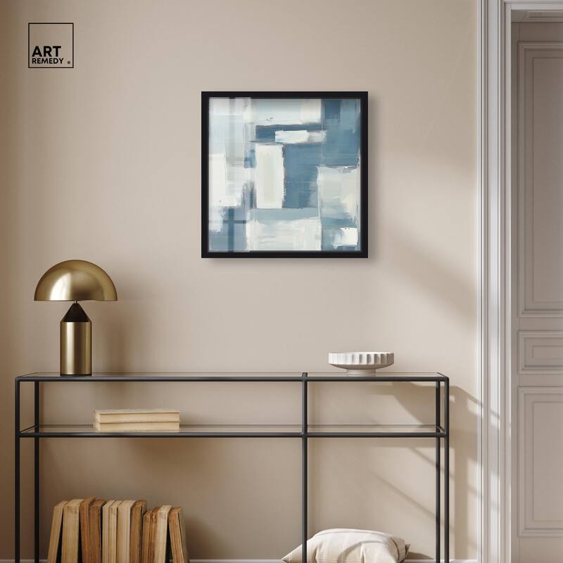 Deconstructed Blue III Shadowbox by Art Remedy