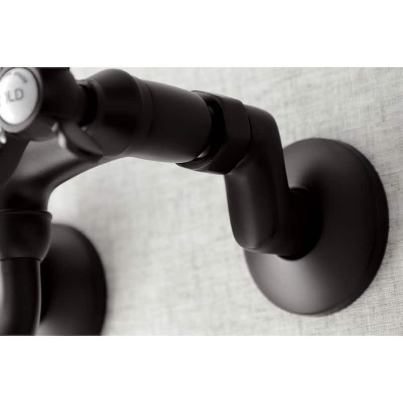 Kingston Brass Essex Two-Handle 2-Hole Wall Mount Bathroom Faucet